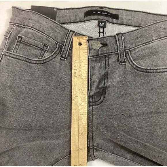 Flying Monkey Jeans -Women's Sz 25 -Gray -Skinny - Cotton/Polyester/Rayon- NWT! - Picture 13 of 14